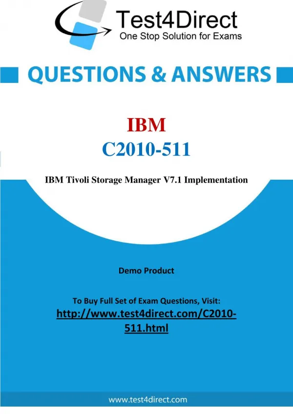 C2010-511 IBM Exam - Updated Questions