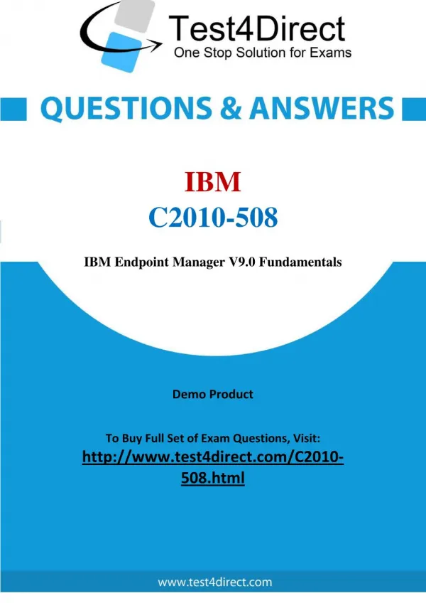 C2010-508 IBM Exam - Updated Questions
