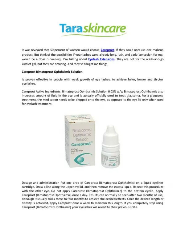 Careprost Eyelash Enhancer Serum