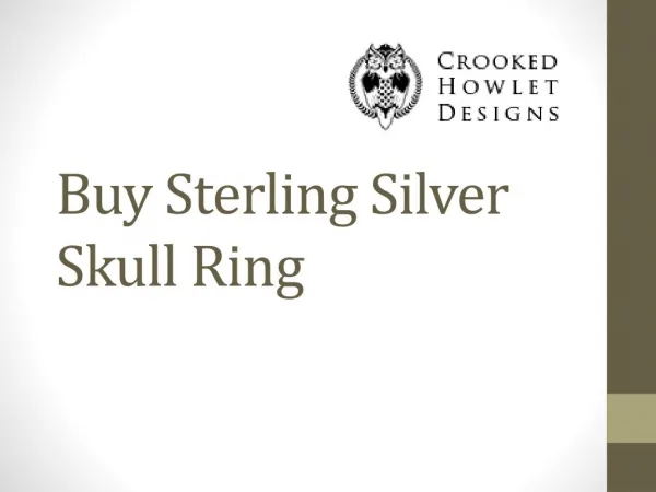 Buy Sterling Silver Skull Ring