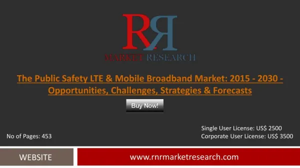 Overview of the Public Safety Mobile Broadband Market Report to 2015-2030