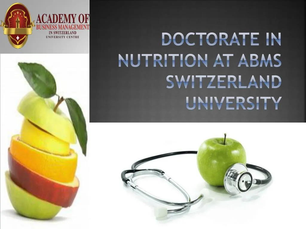 doctorate in nutrition at abms switzerland university