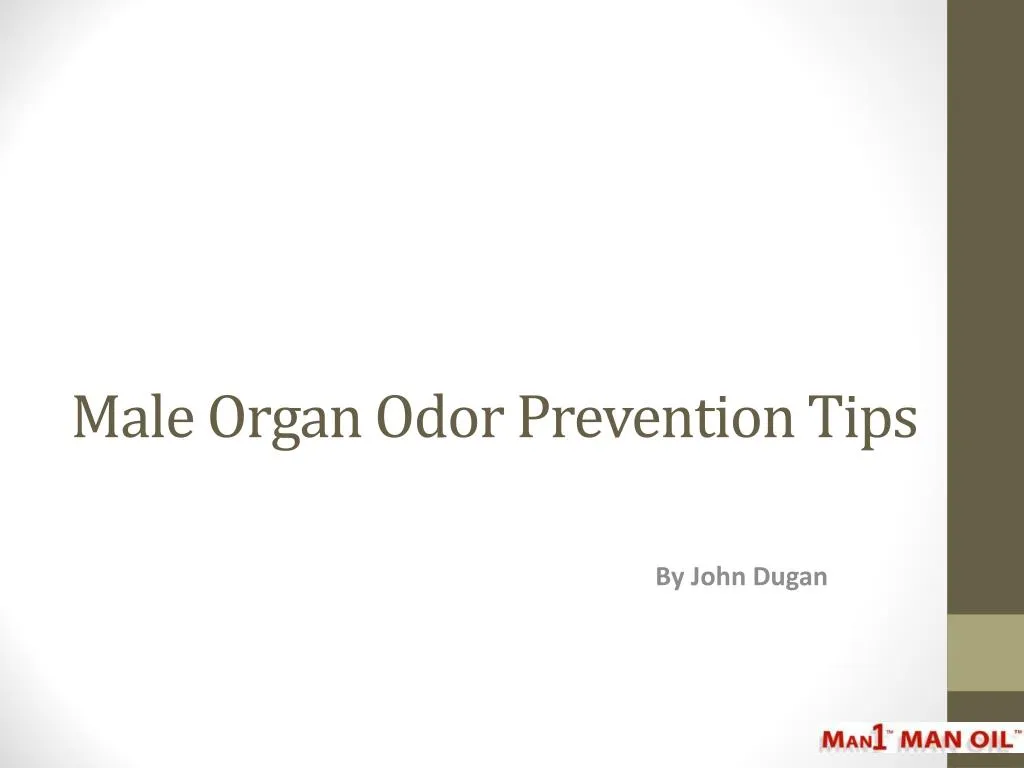 male organ odor prevention tips