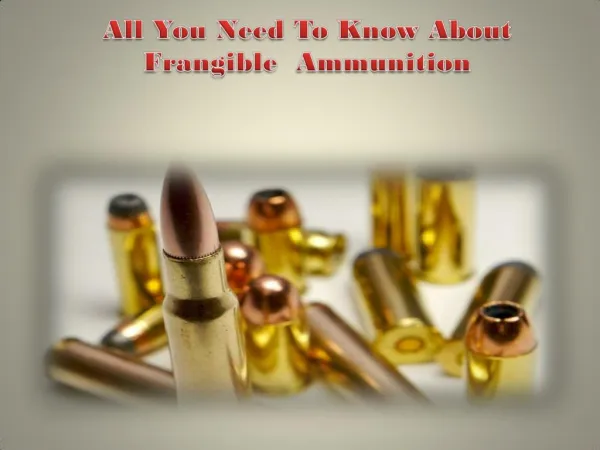 All You Need To Know About Frangible Ammunition