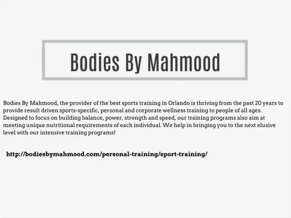 Sports Training Orlando