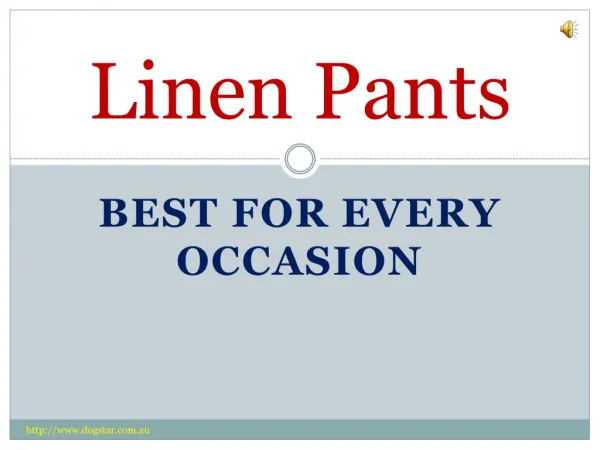 Stylish and Comfortable Linen Pants