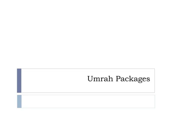 Umrah Package UK