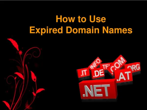 How to Use Expired Domains Names