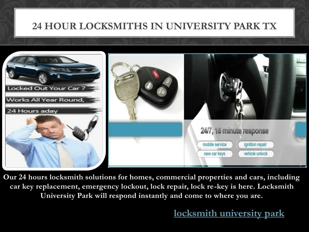 24 hour locksmiths in university park tx