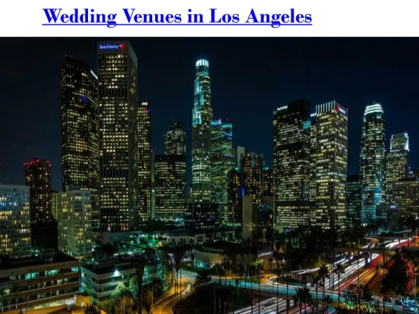 Wedding Venues in Los Angeles