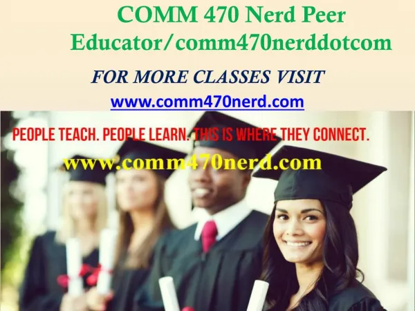 COMM 470 Nerd Peer Educator/comm470nerddotcom
