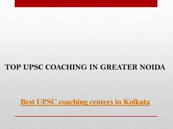 Top upsc coaching in greater noida