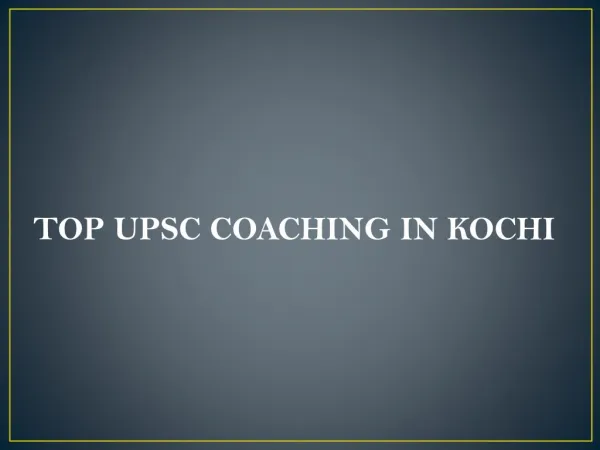 Top upsc coaching in kochi