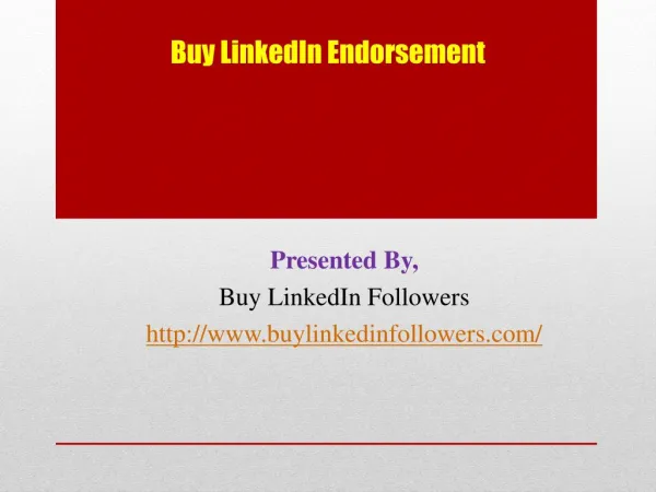 Buy LinkedIn Endorsement