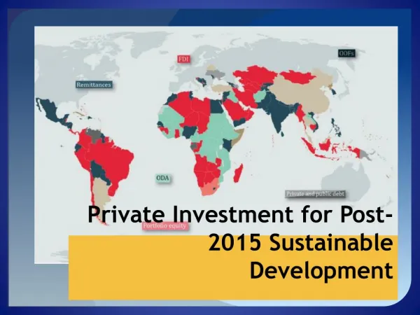 Private investment in Financing for Development
