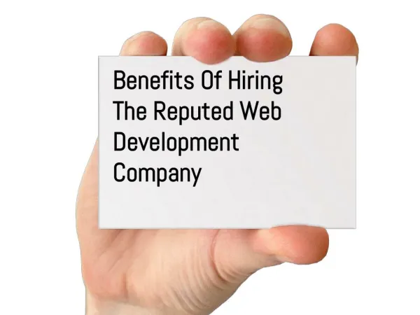 Benefits Of Hiring Reputed Web Development Company from New-York