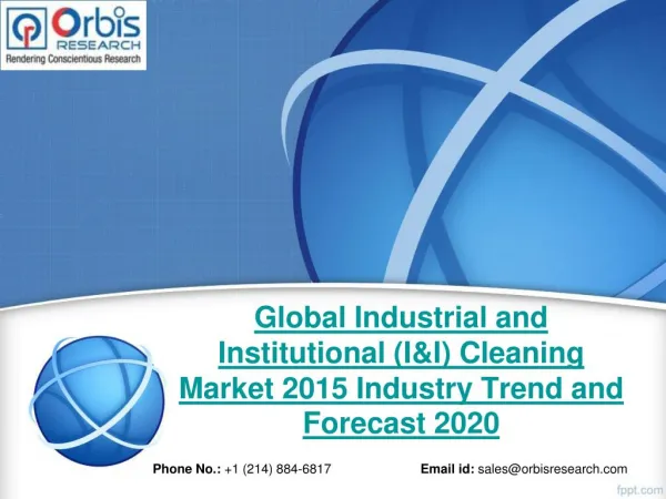2015 Global Industrial and Institutional (I&I) Cleaning Market Key Manufacturers Analysis