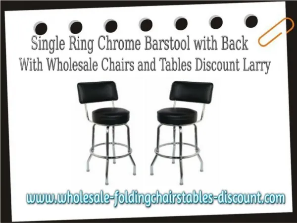 Single Ring Chrome Barstool with Back with wholesale chairs and tables discount larry