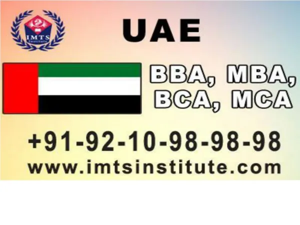Online MBA BBA BCA MCA Distance Education In Dubai, UAE