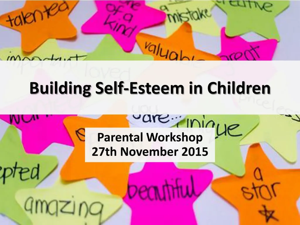 building self esteem in children