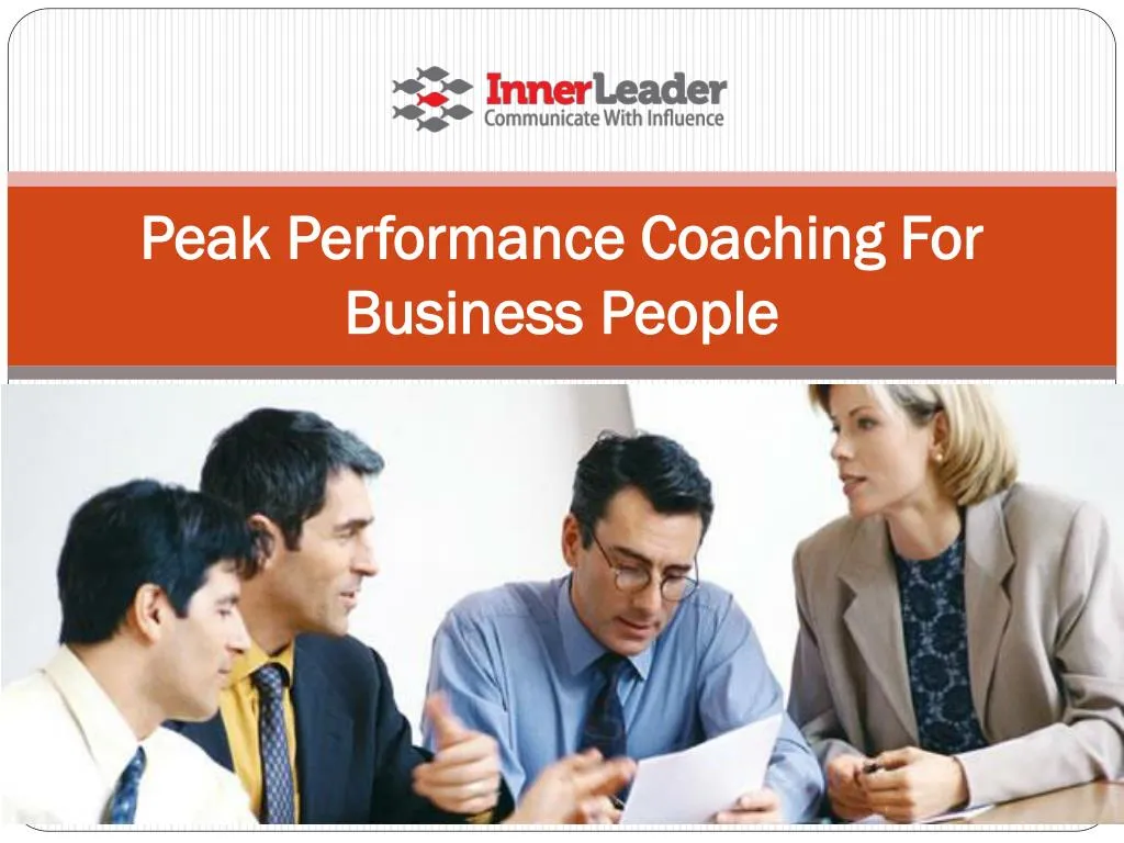 peak performance coaching for business people