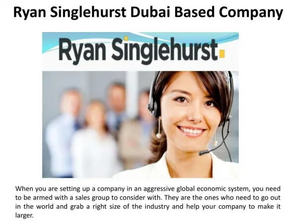 Ryan Singlehurst Dubai Based Company
