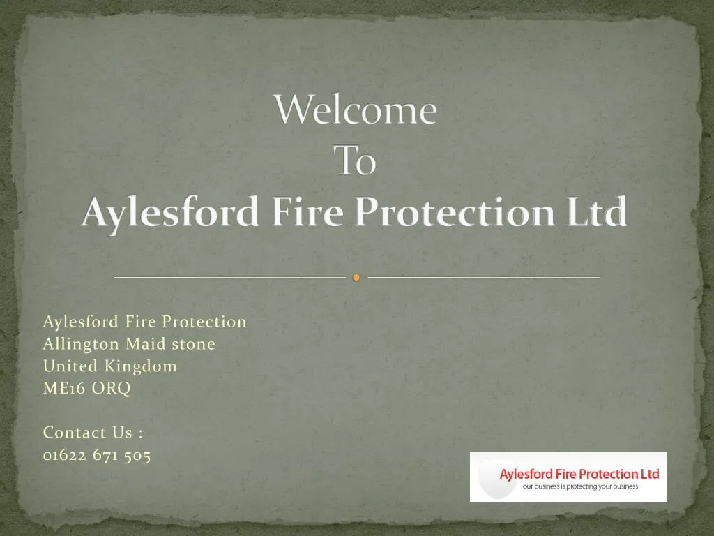 welcome to aylesford fire protection ltd