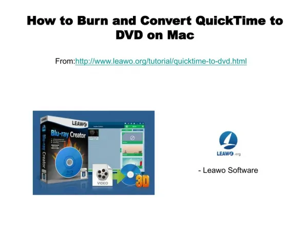 How to Burn and Convert QuickTime to DVD on Mac