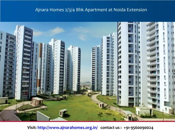 Ajnara Homes 2 Bhk Apartment at Noida Extension
