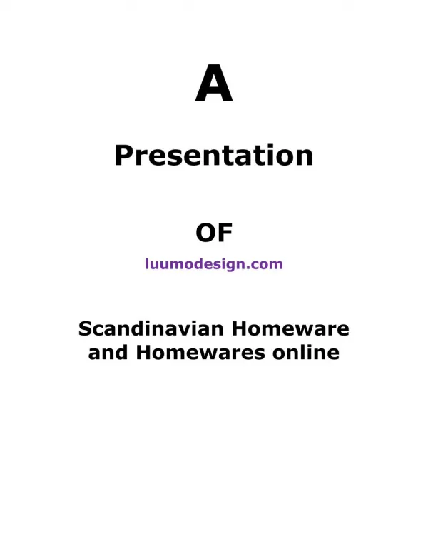 Scandinavian Homeware and Homewares online