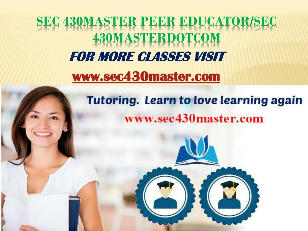 sec 430master peer educator sec 430masterdotcom