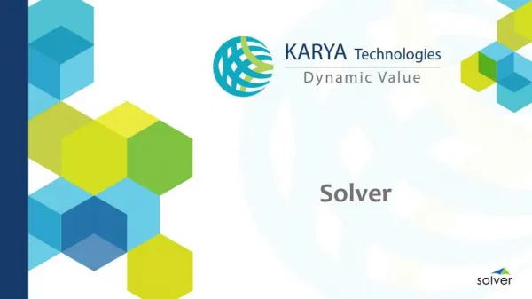KARYA Technologies partners with Solver to provide Business Intelligence Solutions