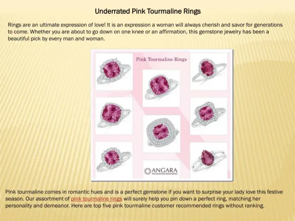 Underrated Pink Tourmaline Rings