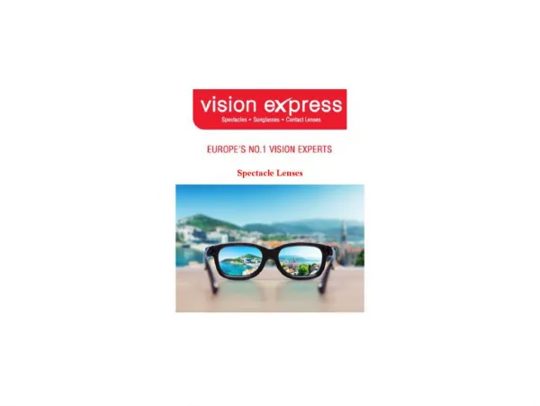 Spectacles Lenses - Vision Express
