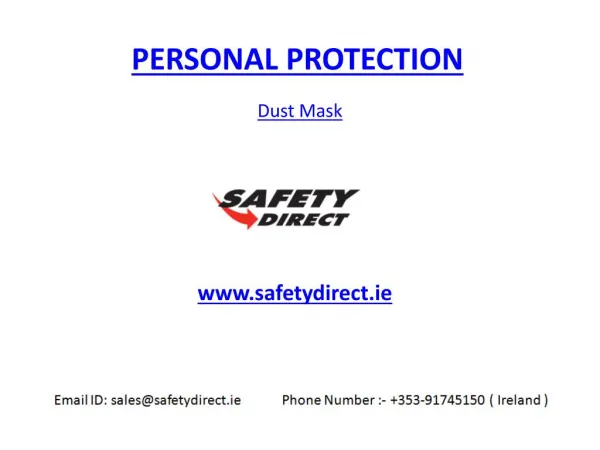 Dust Mask in Ireland at safetydirect.ie
