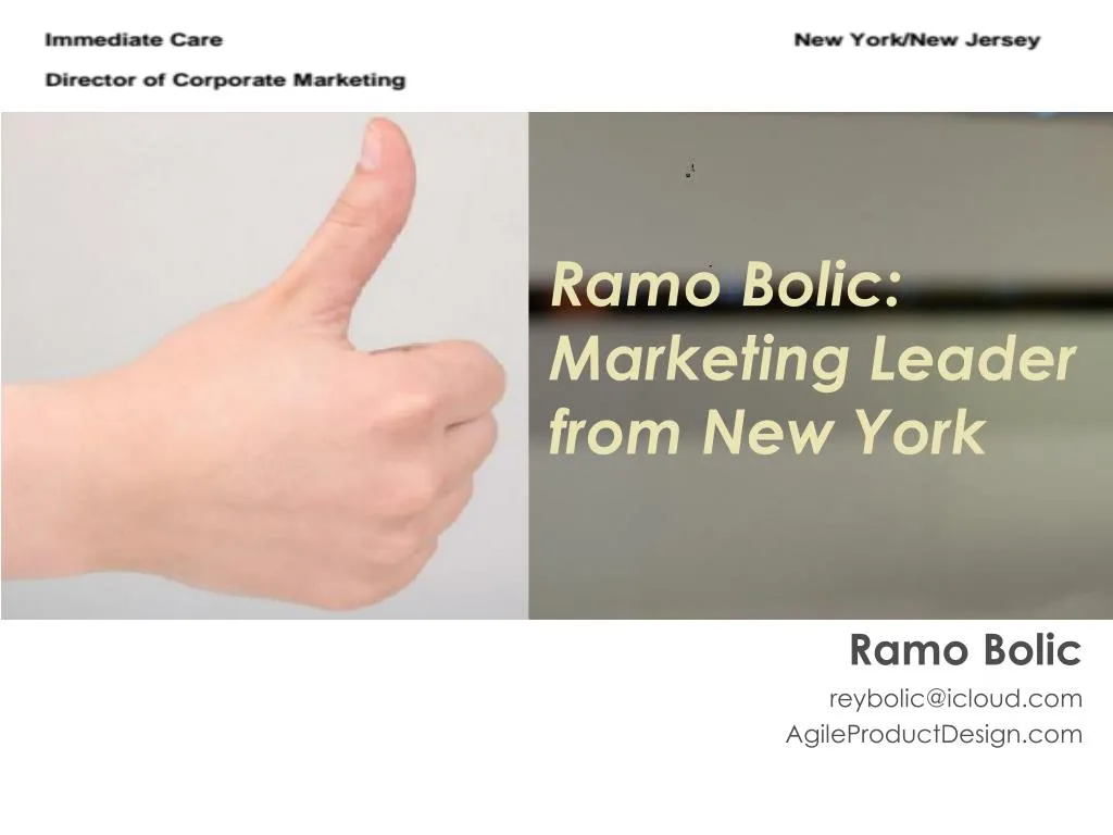 ramo bolic marketing leader from new york