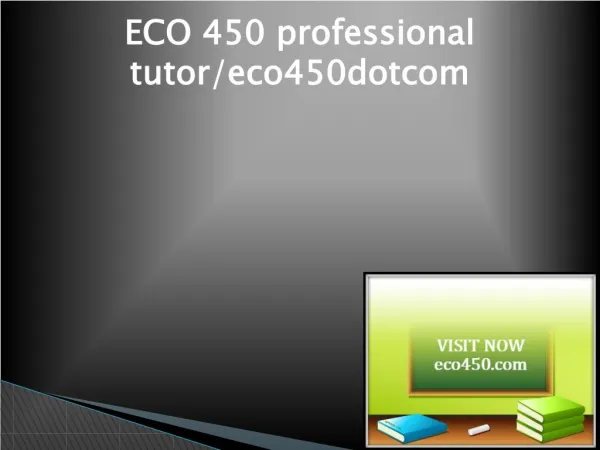 ECO 450 Successful Learning/eco450dotcom