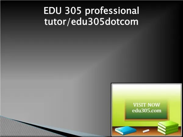 EDU 305 Successful Learning/edu305dotcom