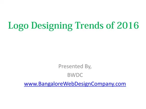 Logo Designing Trends of 2016