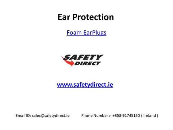 Best Foam EarPlugs in Ireland at SafetyDirect.ie