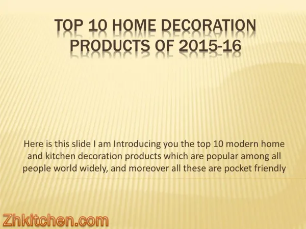 Top 10 Home and Kitchen Decoration Products of 2015 - 16