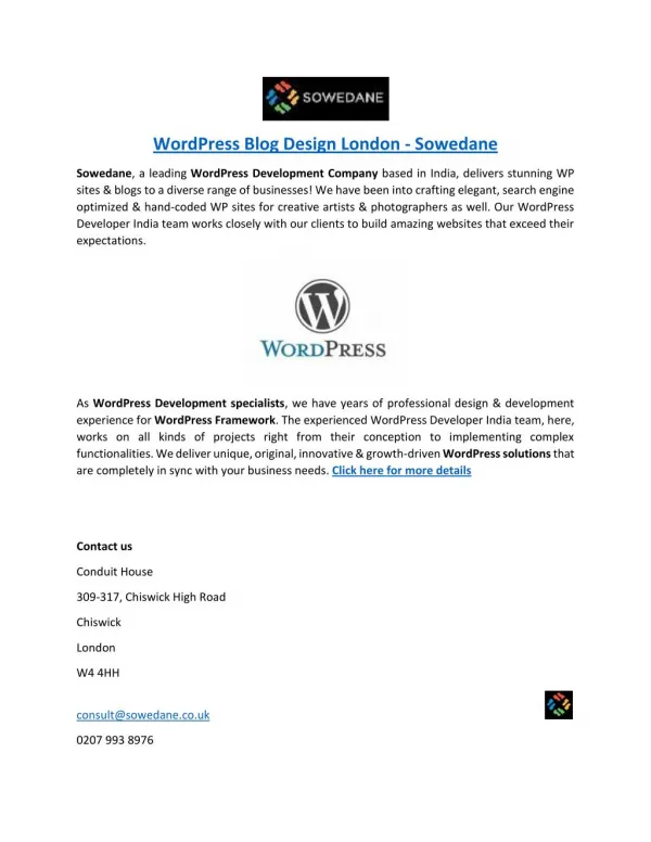 WordPress-Blog-Design-London-Sowedane