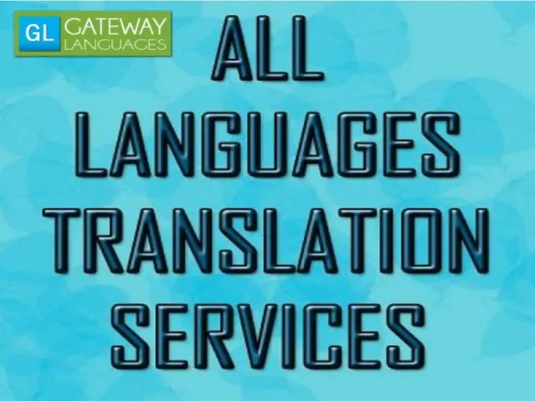 All languages translation services