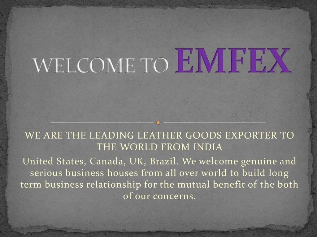 welcome to emfex