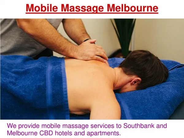 Remedial Massage & Myotherapy Services in Melbourne