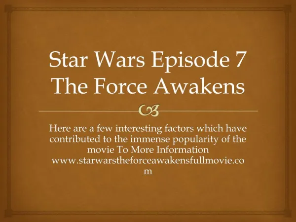 Star Wars Episode 7 The Force Awakens 2015 online