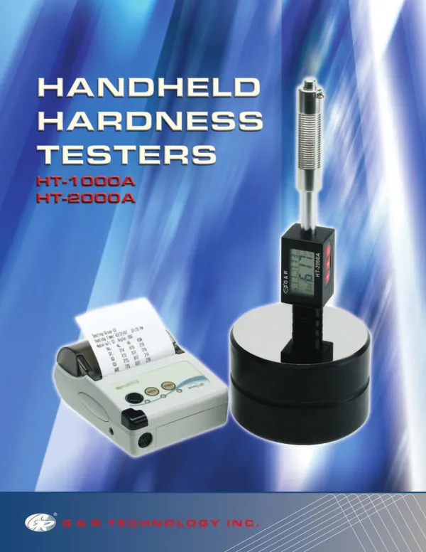 Features of Handheld Hardness Tester - G & R Technology Inc.