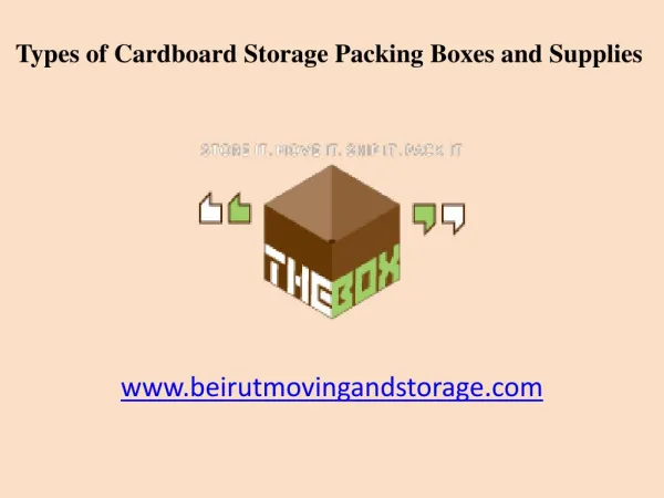 Cardboard Storage Packing Boxes and Supplies in Beirut, Lebanon