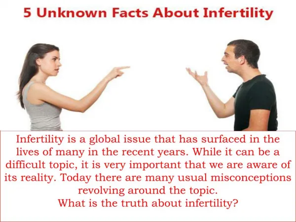 5 Unknown Facts About Infertility