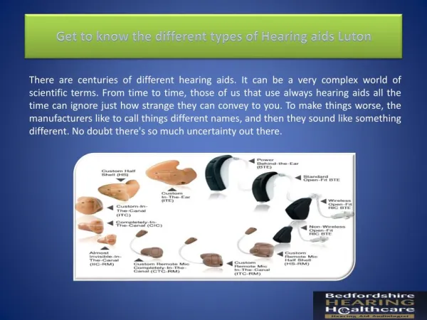 Get to know the different types of Hearing aids Luton